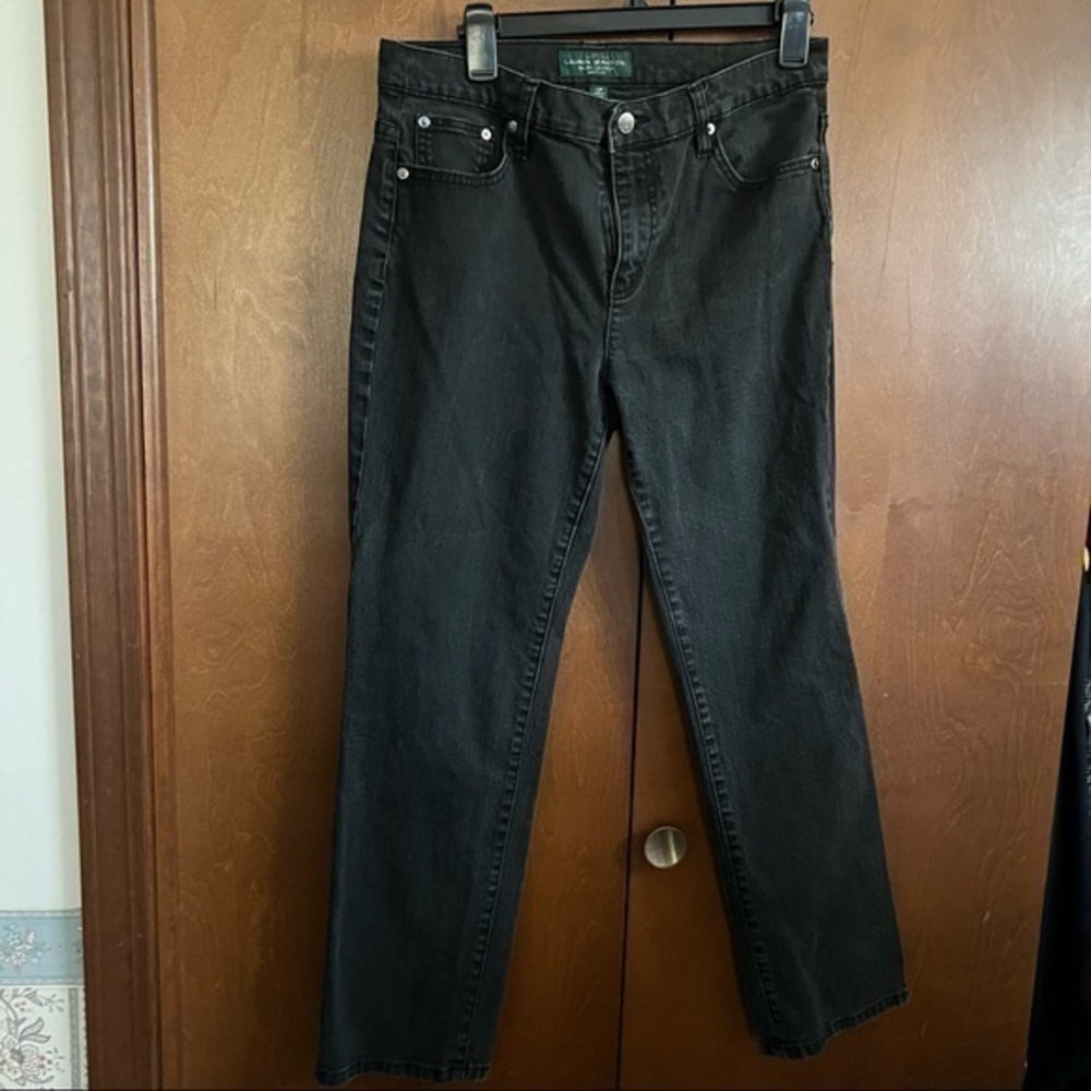 Lauren Ralph Lauren Jeans 12P.  Black. Straight Leg